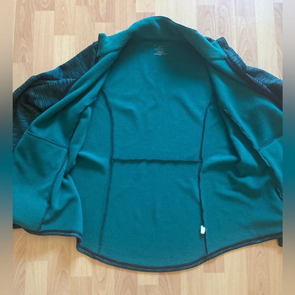 Tek Gear Womens Jacket XL Zip Green Fleece Lined Pockets Thumbhole Sweater - Picture 11 of 11